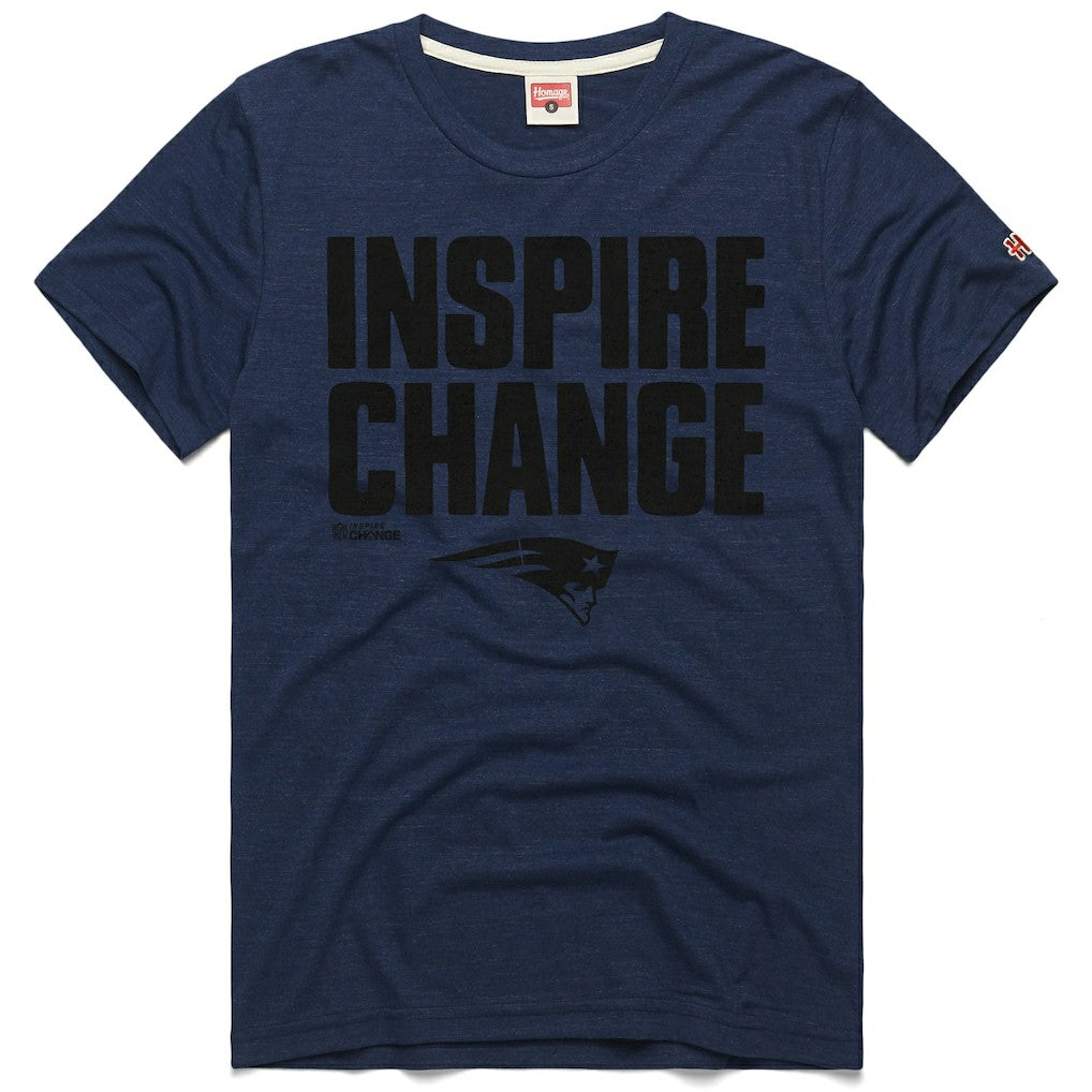 Homage Unisex 2024 Inspire Change Tri-Blend T-Shirt - New England Patriots