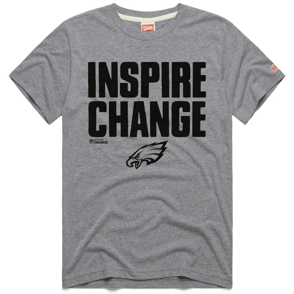 Homage Unisex 2024 Inspire Change Tri-Blend T-Shirt - Philadelphia Eagles