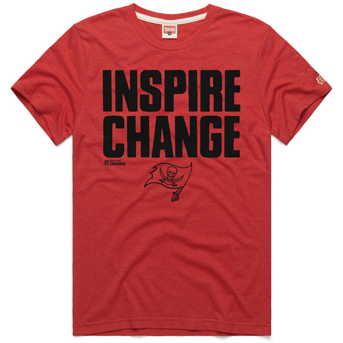 Homage Unisex 2024 Inspire Change Tri-Blend T-Shirt - Tampa Bay Buccaneers