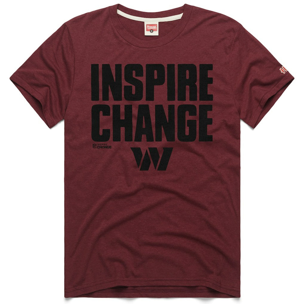 Homage Unisex 2024 Inspire Change Tri-Blend T-Shirt - Washington Commanders