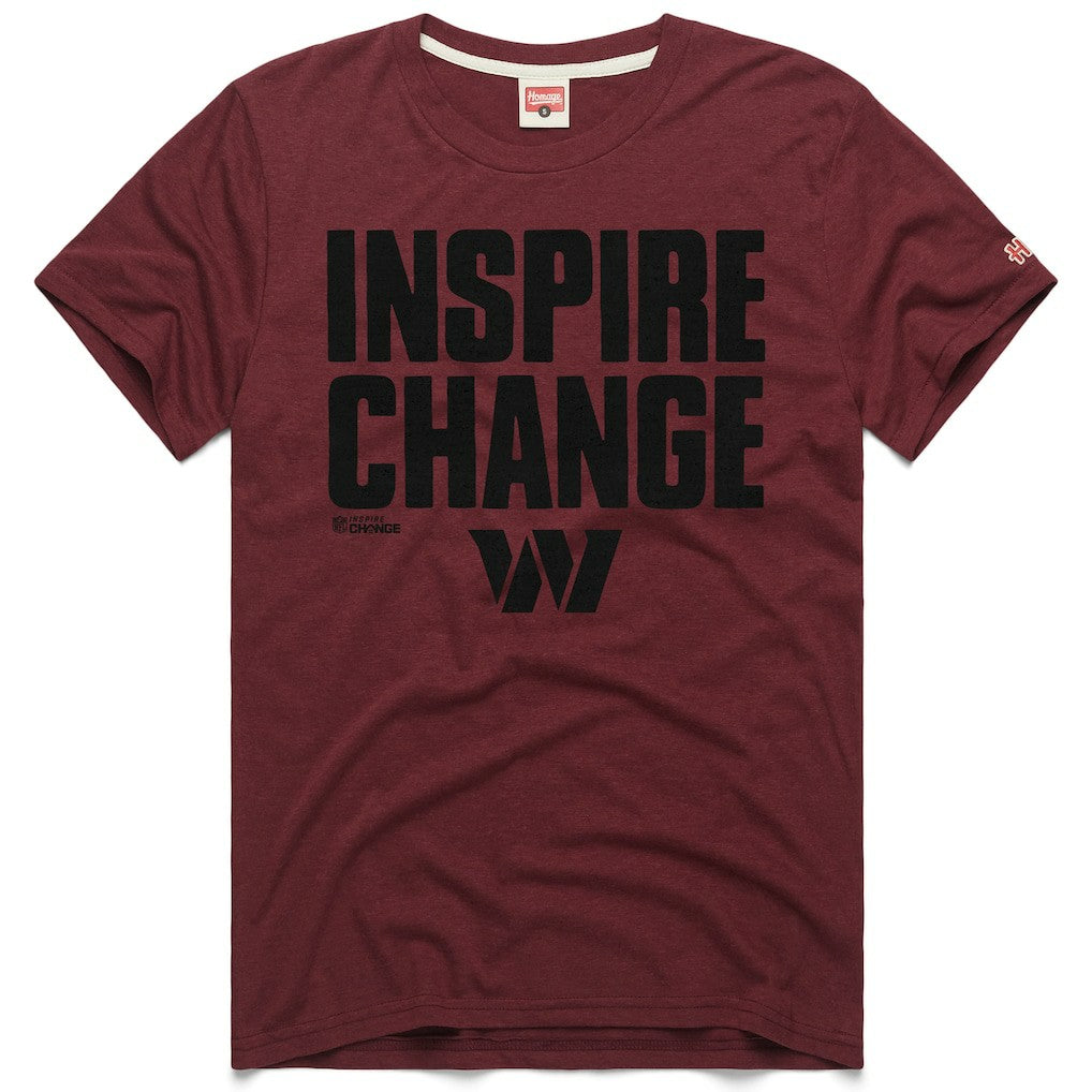 Homage Unisex 2024 Inspire Change Tri-Blend T-Shirt - Washington Commanders