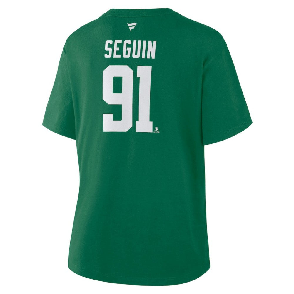 NHL Kelly Green Tyler Seguin Dallas Stars Fanatics Women's Authentic Stack Name & Number T-Shirt