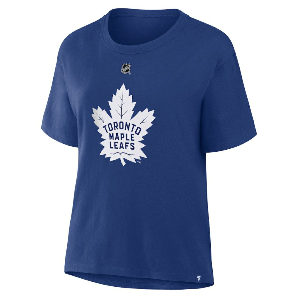 NHL Blue William Nylander Toronto Maple Leafs Fanatics Women's Authentic Stack Name & Number T-Shirt