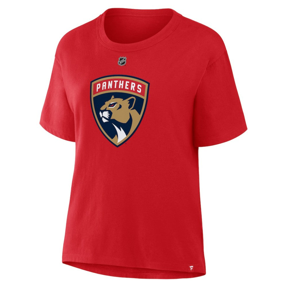 NHL Red Matthew Tkachuk Florida Panthers Fanatics Women's Authentic Stack Name & Number T-Shirt