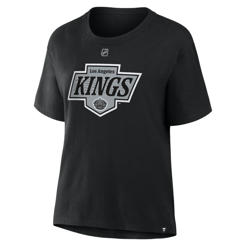 NHL Black Drew Doughty Los Angeles Kings Fanatics Women's Authentic Stack Name & Number T-Shirt