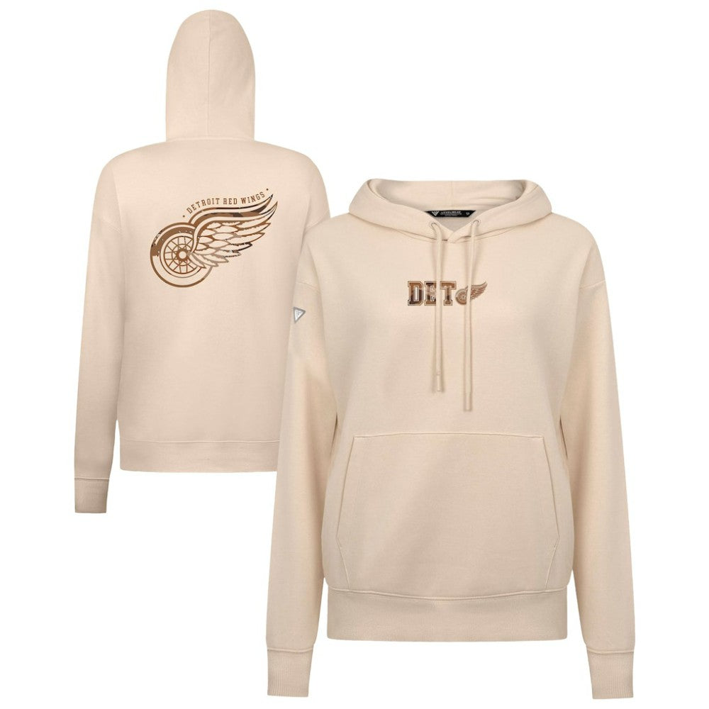 NHL Khaki Detroit Red Wings Levelwear Women's Desert Camo Adorn Battalion Pullover Hoodie