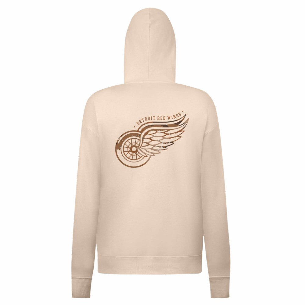 NHL Khaki Detroit Red Wings Levelwear Women's Desert Camo Adorn Battalion Pullover Hoodie