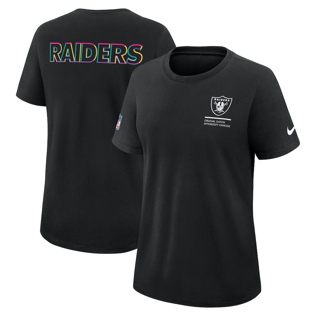 Women's 2025 NFL Crucial Catch Tri-Blend Dri-FIT T-Shirt - Las Vegas Raiders