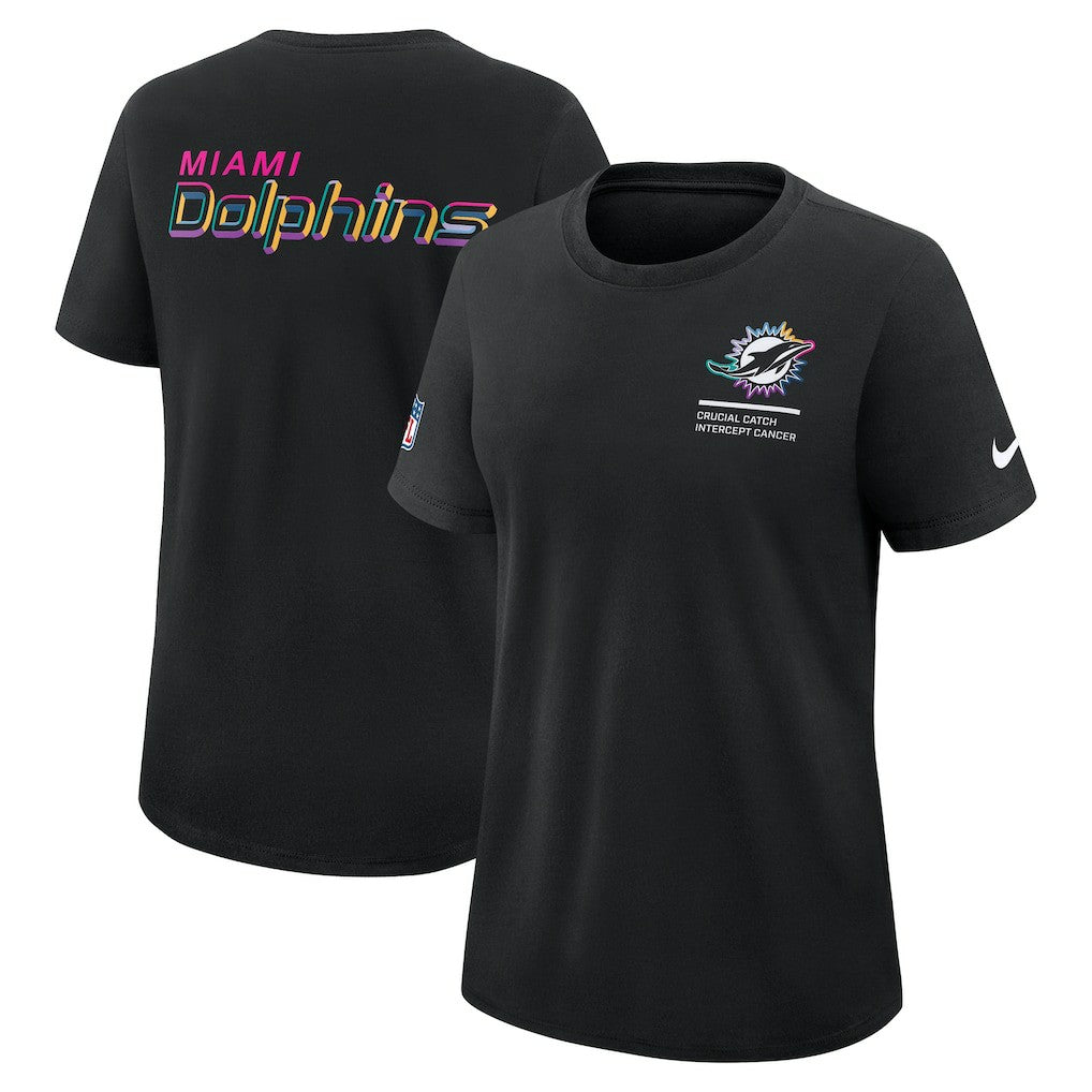 Women's 2025 NFL Crucial Catch Tri-Blend Dri-FIT T-Shirt - Miami Dolphins