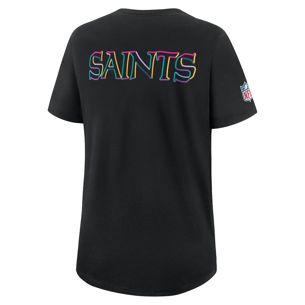 Women's 2025 NFL Crucial Catch Tri-Blend Dri-FIT T-Shirt - New Orleans Saints