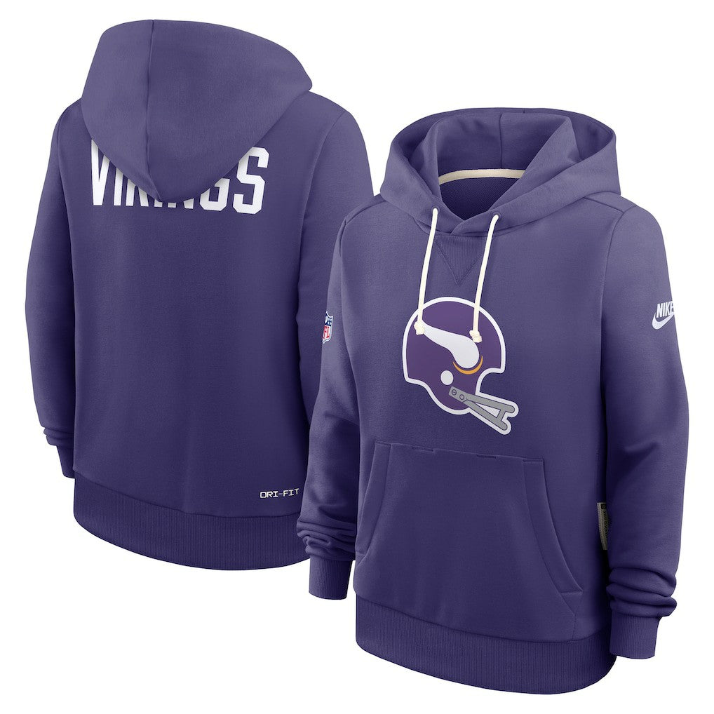 Women's Throwback Sideline Standard Issue Dri-FIT Hoodie - Minnesota Vikings
