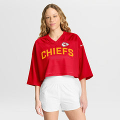 Women's Primetime Cropped Mesh Dri-FIT Fashion Jersey - Kansas City Chiefs