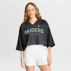 Women's Primetime Cropped Mesh Dri-FIT Fashion Jersey - Las Vegas Raiders