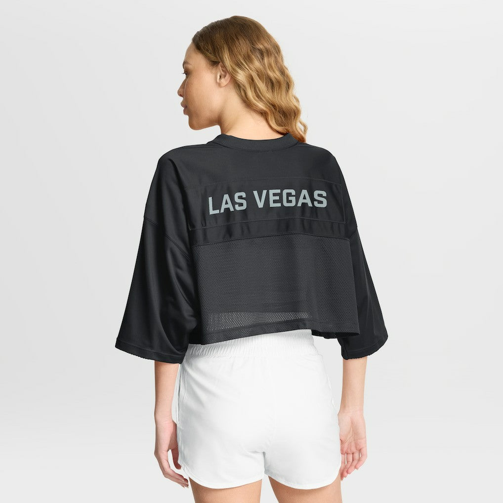 Women's Primetime Cropped Mesh Dri-FIT Fashion Jersey - Las Vegas Raiders