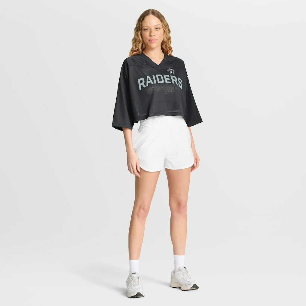Women's Primetime Cropped Mesh Dri-FIT Fashion Jersey - Las Vegas Raiders