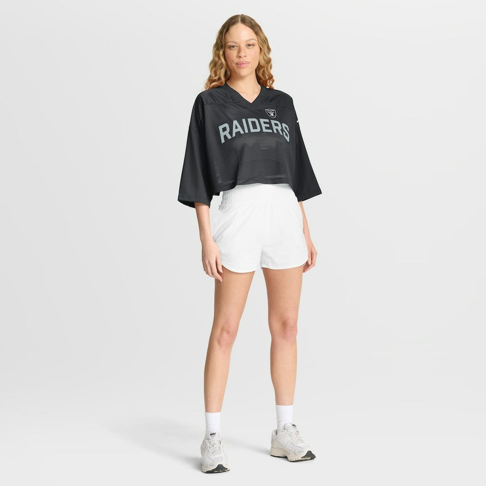 Women's Primetime Cropped Mesh Dri-FIT Fashion Jersey - Las Vegas Raiders