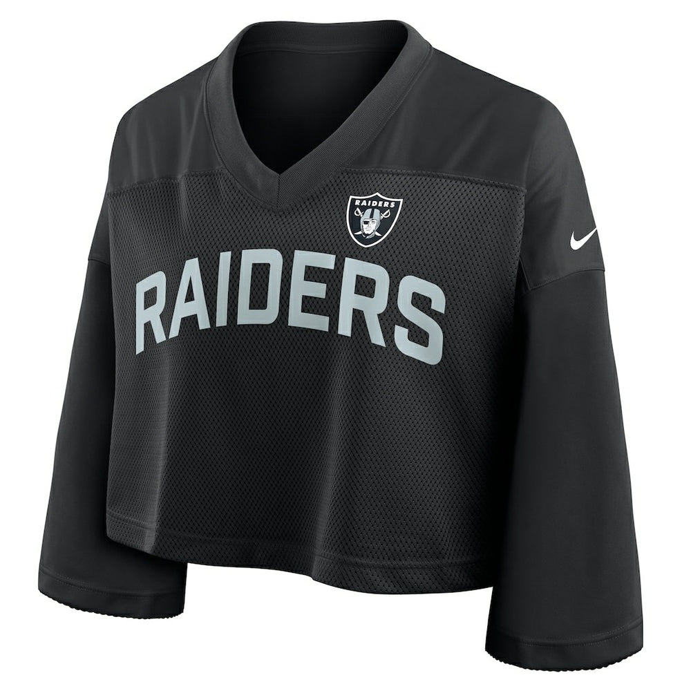 Women's Primetime Cropped Mesh Dri-FIT Fashion Jersey - Las Vegas Raiders