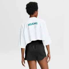 Women's Primetime Cropped Mesh Dri-FIT Fashion Jersey - Miami Dolphins