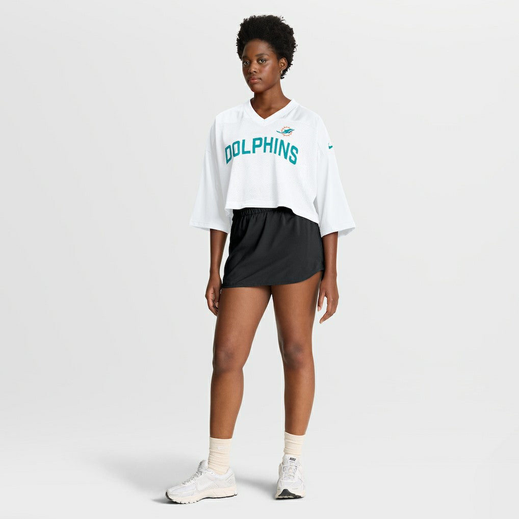 Women's Primetime Cropped Mesh Dri-FIT Fashion Jersey - Miami Dolphins