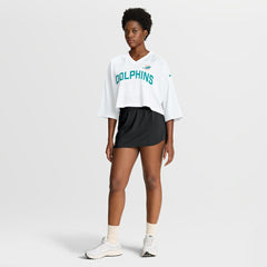 Women's Primetime Cropped Mesh Dri-FIT Fashion Jersey - Miami Dolphins
