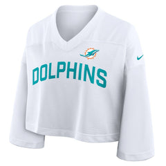 Women's Primetime Cropped Mesh Dri-FIT Fashion Jersey - Miami Dolphins