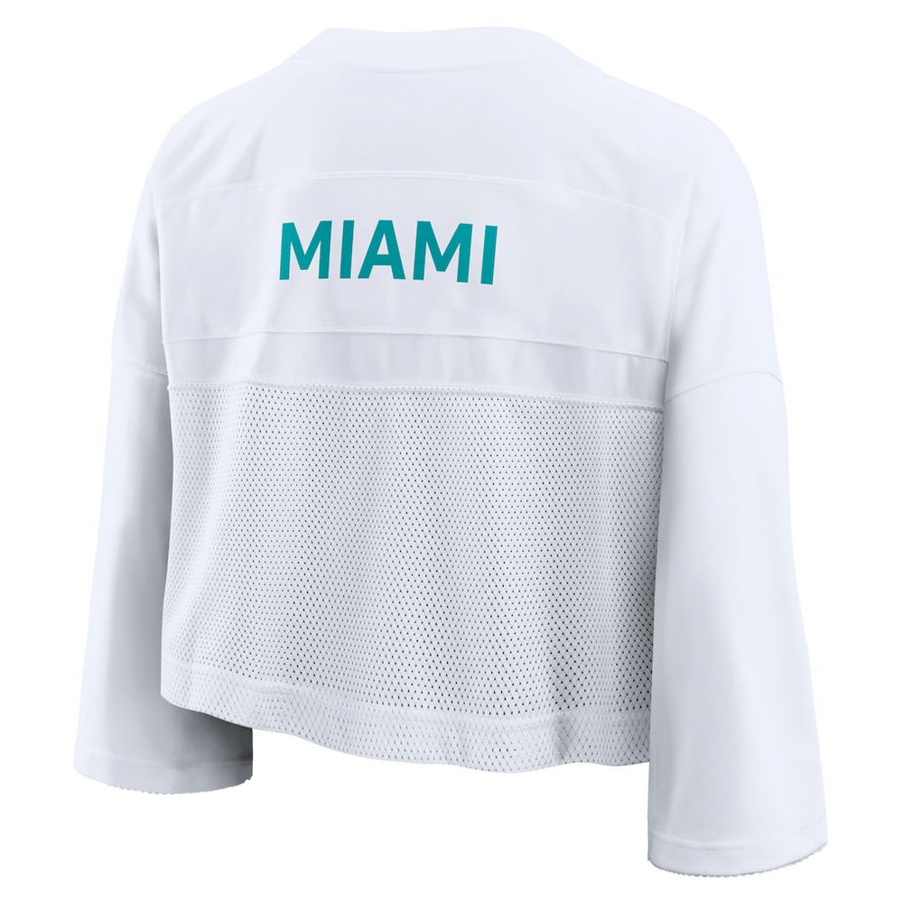 Women's Primetime Cropped Mesh Dri-FIT Fashion Jersey - Miami Dolphins