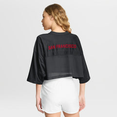 Women's Primetime Cropped Mesh Dri-FIT Fashion Jersey - San Francisco 49ers