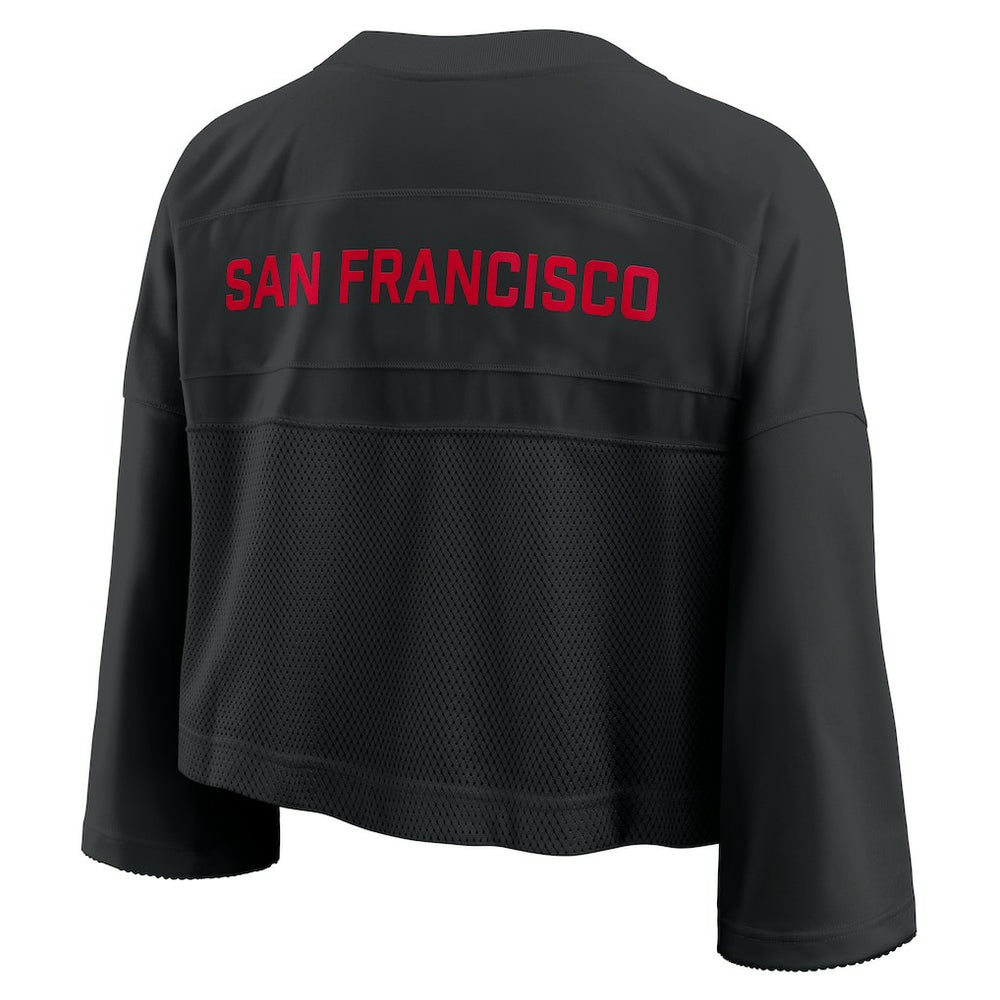 Women's Primetime Cropped Mesh Dri-FIT Fashion Jersey - San Francisco 49ers