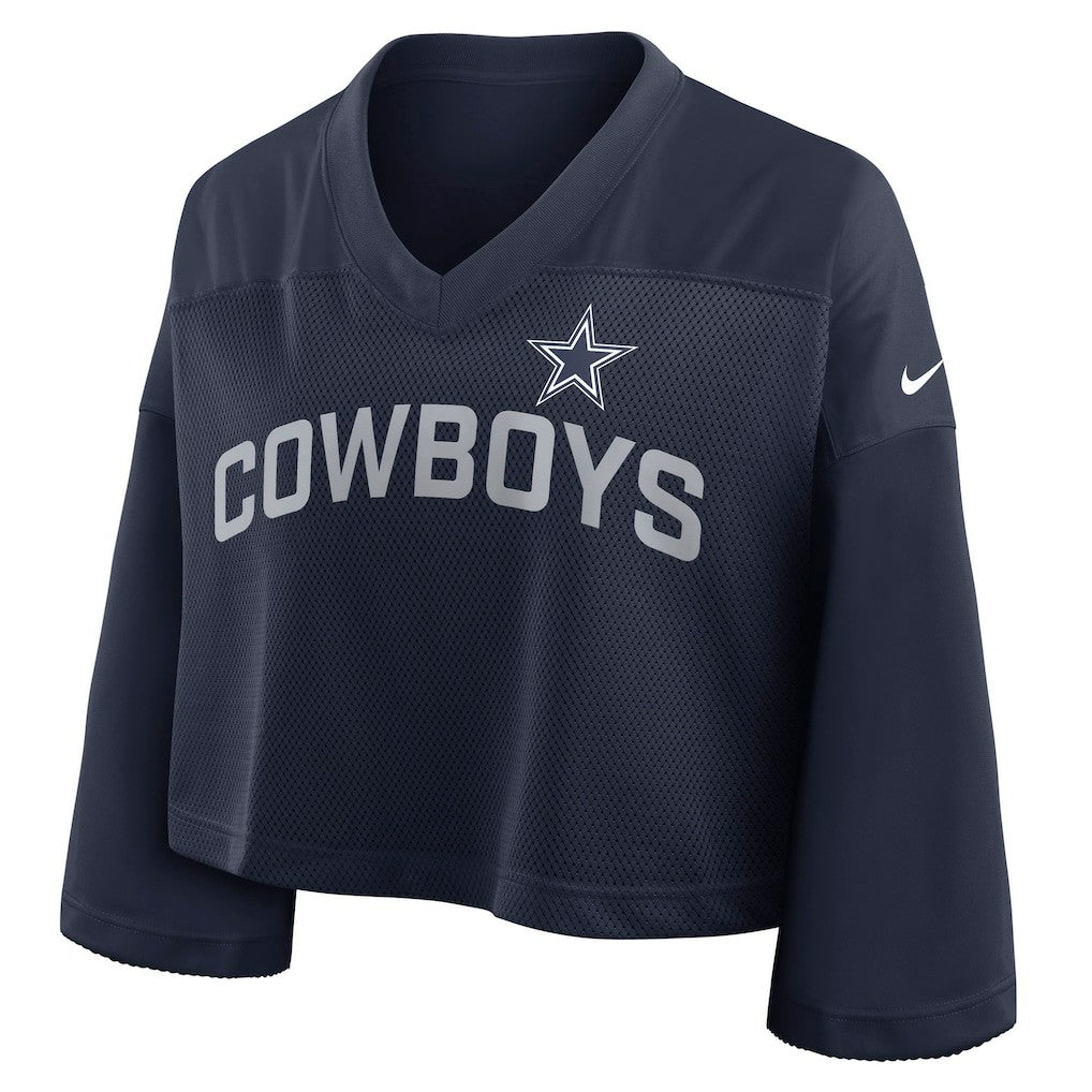 Women's Primetime Cropped Mesh Dri-FIT Fashion Jersey - Dallas Cowboys