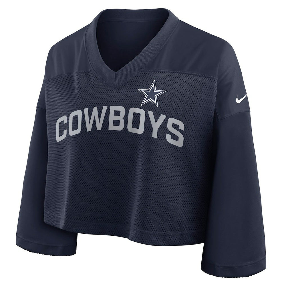 Women's Primetime Cropped Mesh Dri-FIT Fashion Jersey - Dallas Cowboys