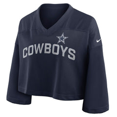 Women's Primetime Cropped Mesh Dri-FIT Fashion Jersey - Dallas Cowboys