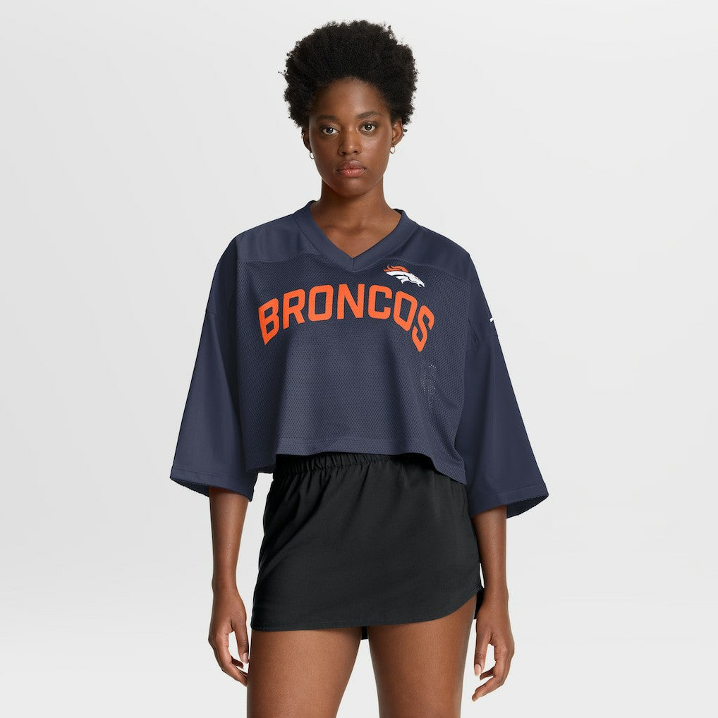 Women's Primetime Cropped Mesh Dri-FIT Fashion Jersey - Denver Broncos
