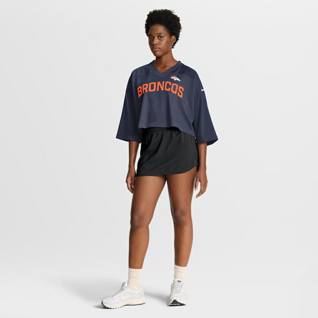 Women's Primetime Cropped Mesh Dri-FIT Fashion Jersey - Denver Broncos