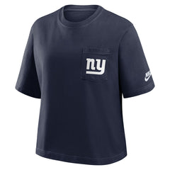 Women's Rewind Pocket Boxy T-Shirt - New York Giants