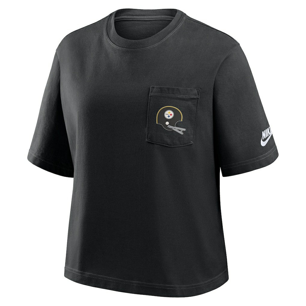 Women's Rewind Pocket Boxy T-Shirt - Pittsburgh Steelers
