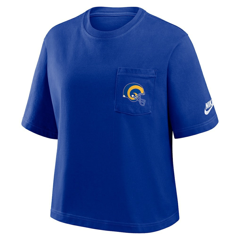 Women's Rewind Pocket Boxy T-Shirt - Los Angeles Rams