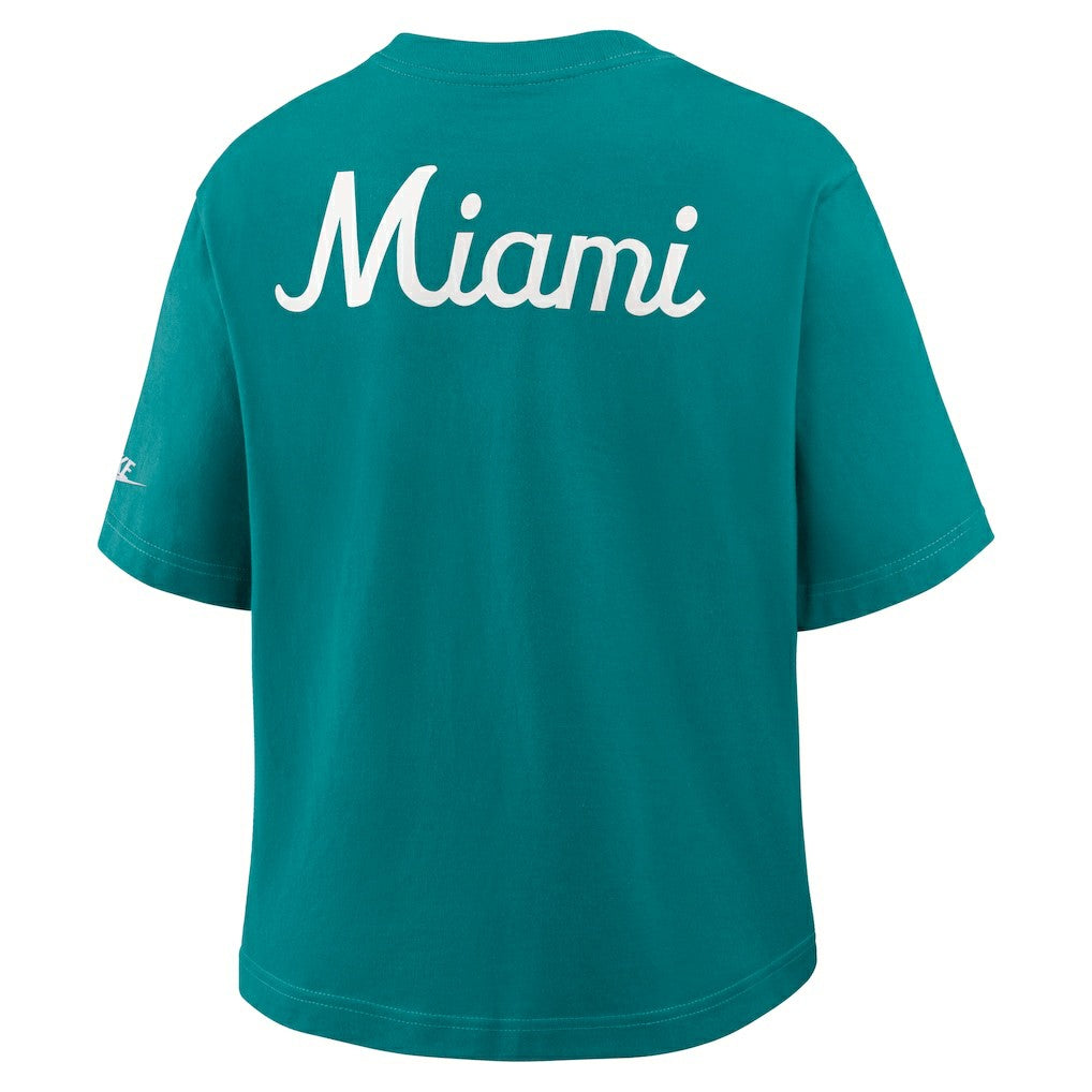 Women's Rewind Pocket Boxy T-Shirt - Miami Dolphins
