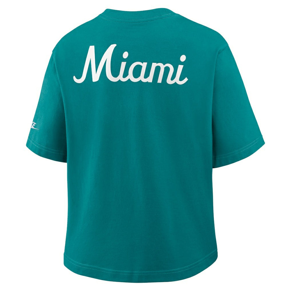 Women's Rewind Pocket Boxy T-Shirt - Miami Dolphins