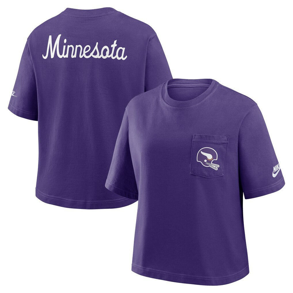 Women's Rewind Pocket Boxy T-Shirt - Minnesota Vikings