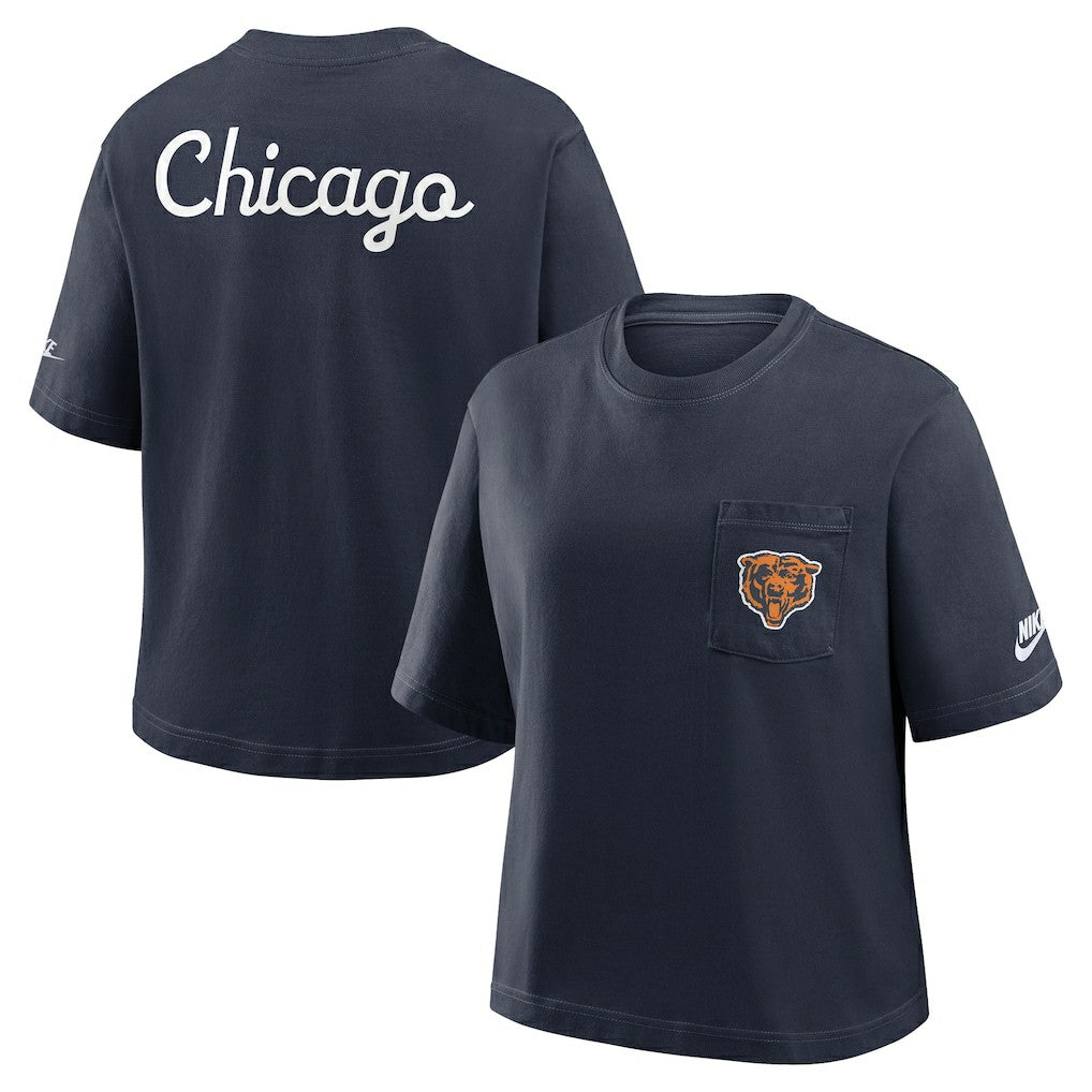 Women's Rewind Pocket Boxy T-Shirt - Chicago Bears