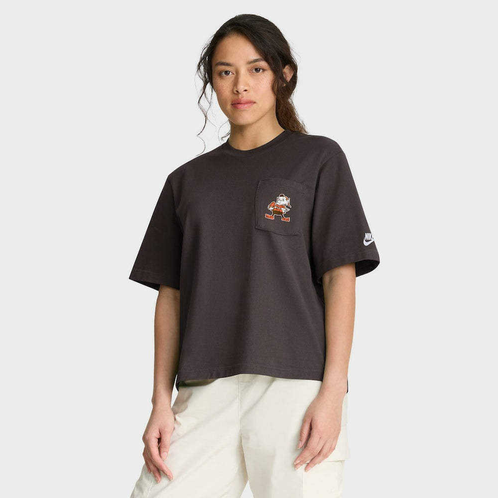 Women's Rewind Pocket Boxy T-Shirt - Cleveland Browns