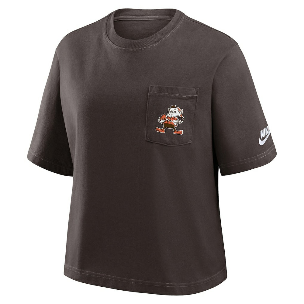 Women's Rewind Pocket Boxy T-Shirt - Cleveland Browns