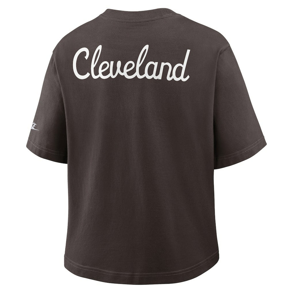 Women's Rewind Pocket Boxy T-Shirt - Cleveland Browns