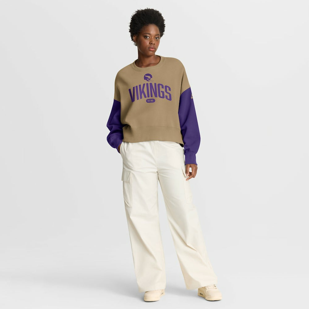 Women's Oversized Rewind Pullover Sweatshirt - Minnesota Vikings