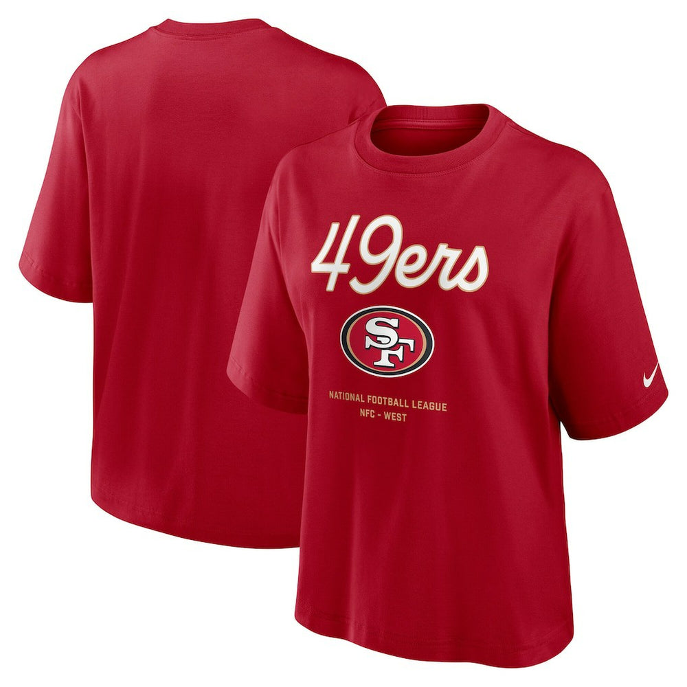 Women's Essential Script Relaxed Boxy T-Shirt - San Francisco 49ers