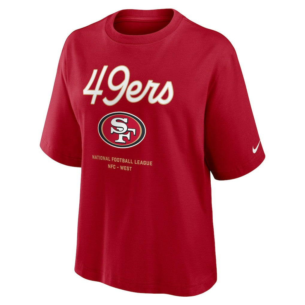 Women's Essential Script Relaxed Boxy T-Shirt - San Francisco 49ers
