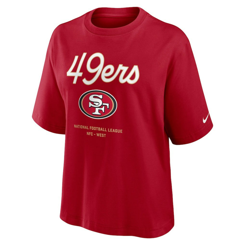 Women's Essential Script Relaxed Boxy T-Shirt - San Francisco 49ers
