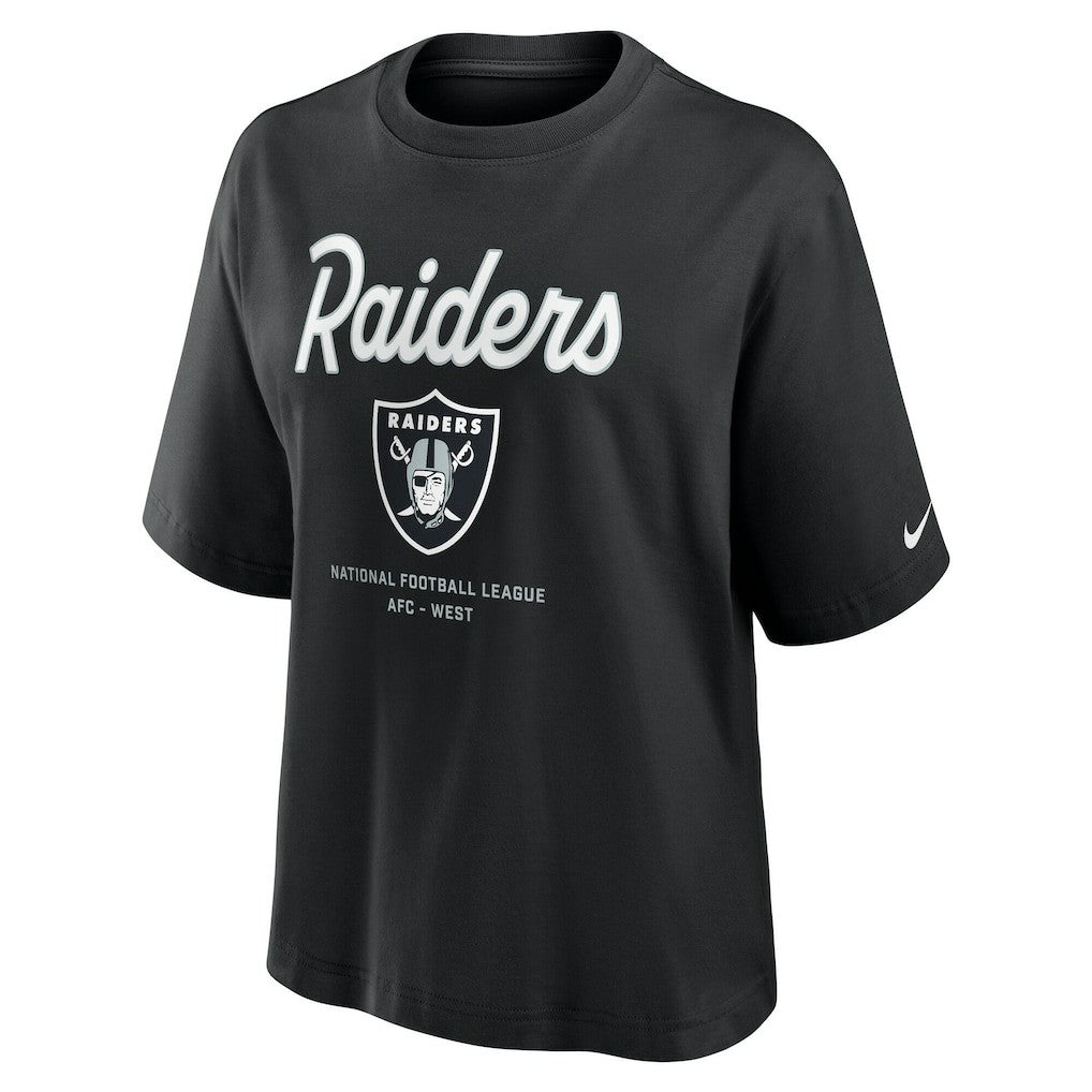 Women's Essential Script Relaxed Boxy T-Shirt - Las Vegas Raiders