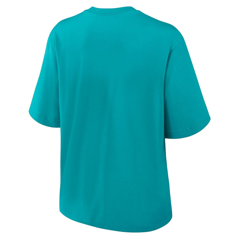 Women's Essential Script Relaxed Boxy T-Shirt - Miami Dolphins