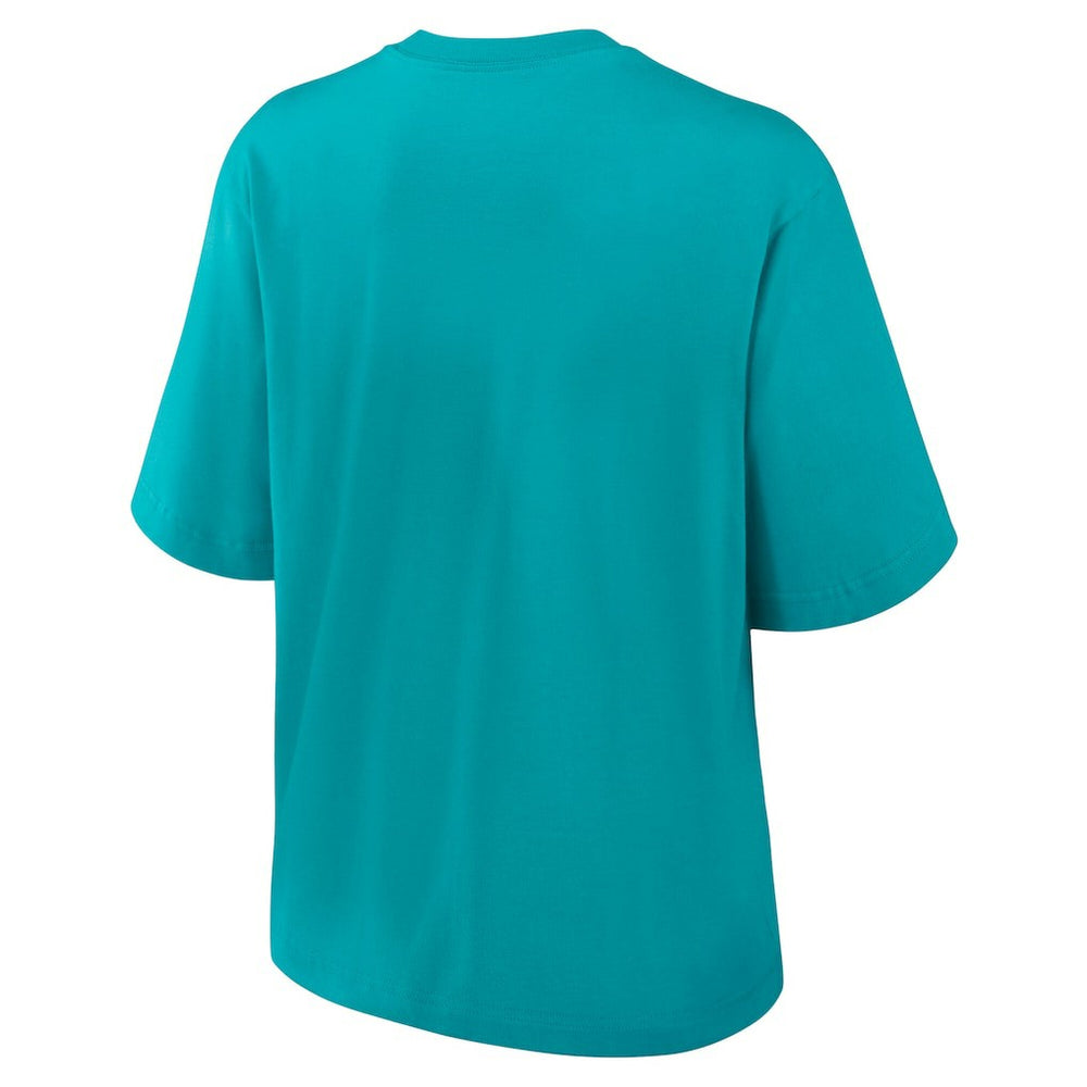 Women's Essential Script Relaxed Boxy T-Shirt - Miami Dolphins